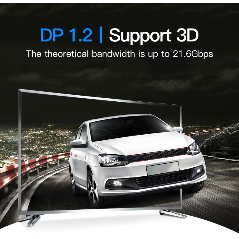 VENTION Dây Cáp Cổng Hiển Thị Thông Minh 4k 60hz dp 1.2 Cho Màn Hình Máy Chiếu tv Máy Tính