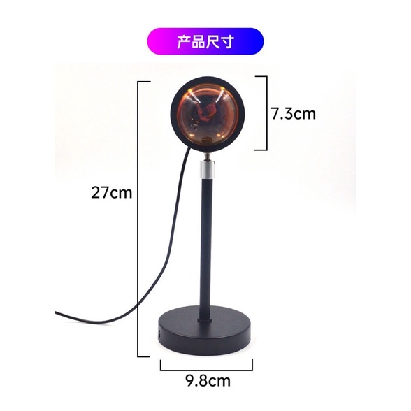 Đèn sunset 4IN1 đèn hoàng hôn đèn led trang trí decor chụp ảnh quay video livestream tiktok đẹp LYLYA Store