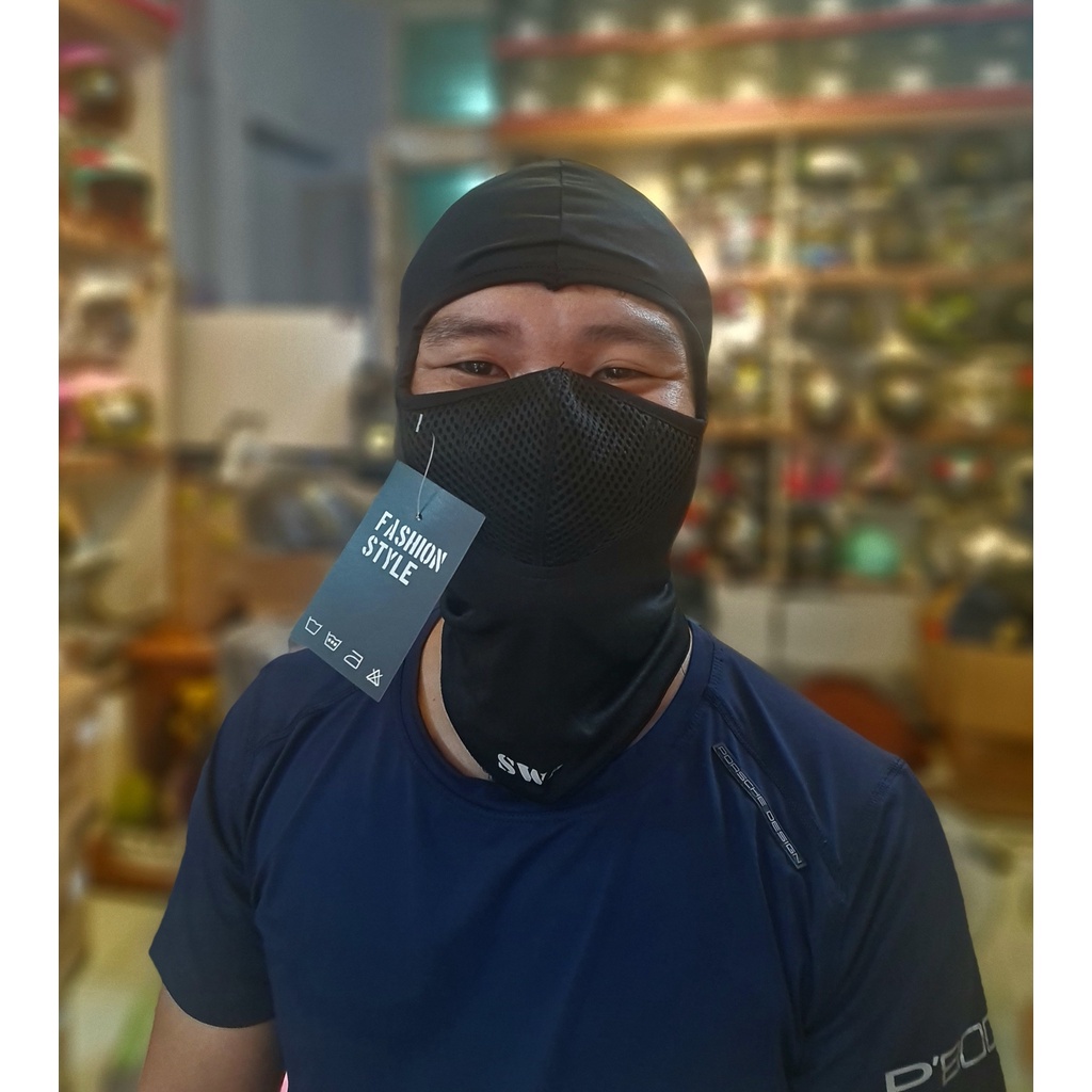 Khăn ninja SWAT X2 3 lớp cao cấp màu đen