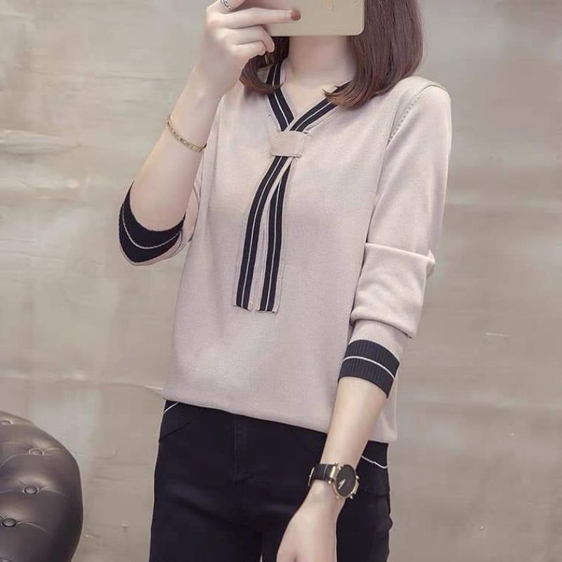 áo Len màu nu viền A60k