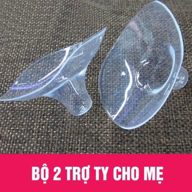 Set 2 núm trợ ti silicon siêu mềm cho mẹ