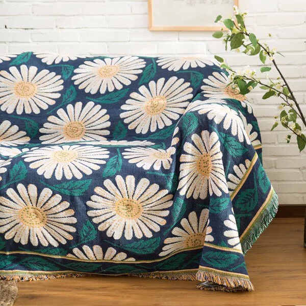 [SIÊU SALE]Khăn phủ Sofa, Thảm thổ cẩm vintage trang trí phòng khách kích thước 1m8x2m3