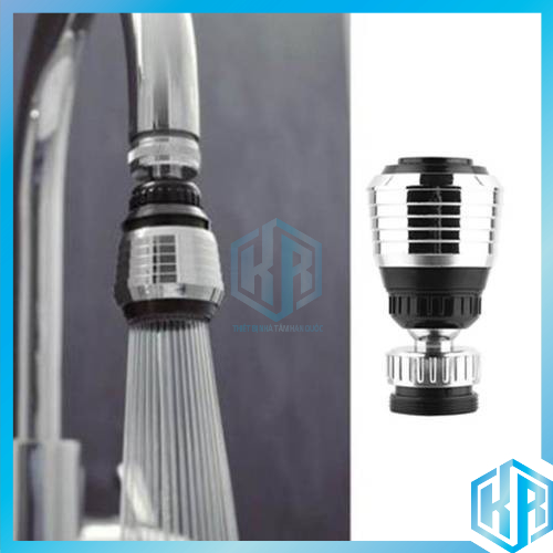 Đầu Vòi Tăng Áp Xoay 360 Độ Rửa Chén Bát 2 Chế Độ loại ngắn tặng đầu chuyển đa năng,Đầu vòi + đầu chuyển - QM0031