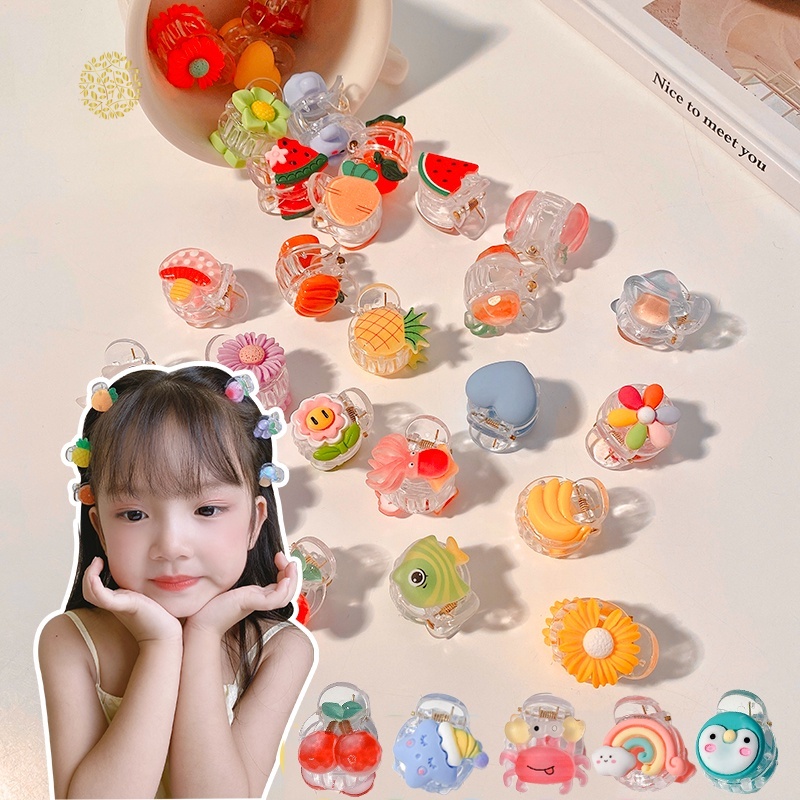 Kẹp Tóc Nhỏ Không Gây Đau Màu Cầu Vồng Dễ Thương Cho Bé Gái