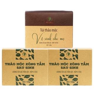 Bộ thảo mộc xông hơi cơ bản Wonmom  1 Hộp xông vùng kín + 2 Hộp xông tắm