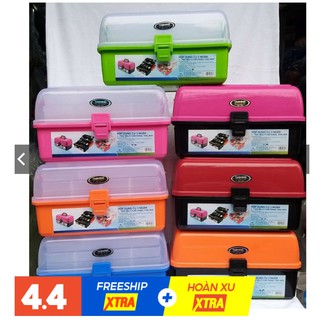 Hộp đựng dụng cụ nail, đồ trang điểm 2 ngăn 3 ngăn