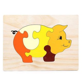 Đồ chơi gỗ - Tranh ghép hình con lợn - VNG22