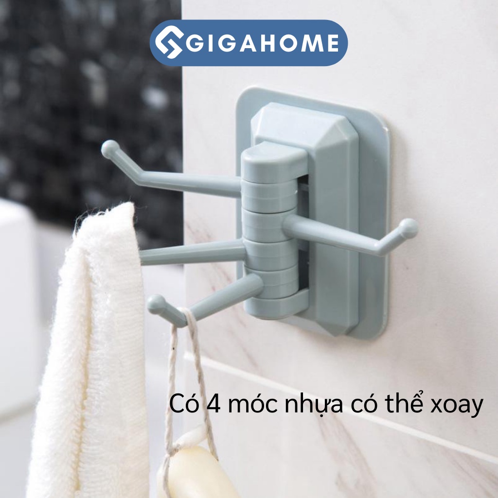 Móc Dán Tường Treo Quần Áo, Chìa Khóa 4 Chấu GIGAHOME Xoay Tiện Dụng 8611