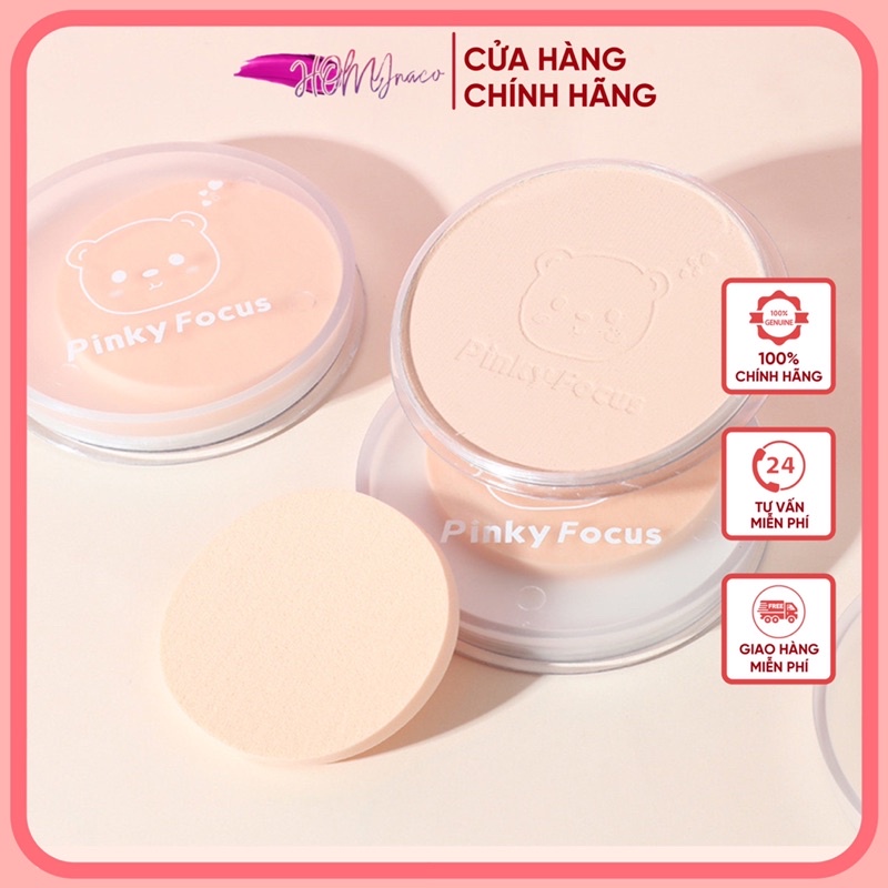 Phấn Phủ Dạng Nén Kiềm Dầu MAFFICK Gấu Nâu LINE PINK Focus NO4440