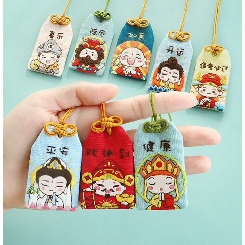 [ CÓ SẴN ] DIY / BỘ KIT TỰ LÀM TÚI ƯỚC NGUYỆN OMAMORI ( MẪU CHIBI ) &lt;3