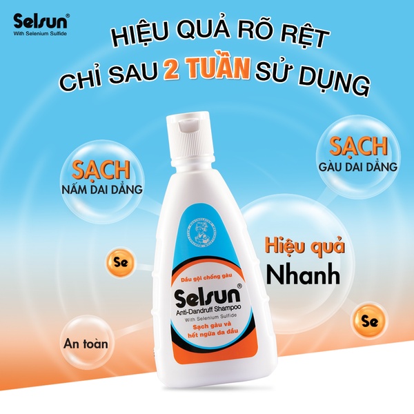 [VB] Combo Gội xả chống gàu Selsun: 2 Dầu gội 100ml + 1 dầu xả 100ml