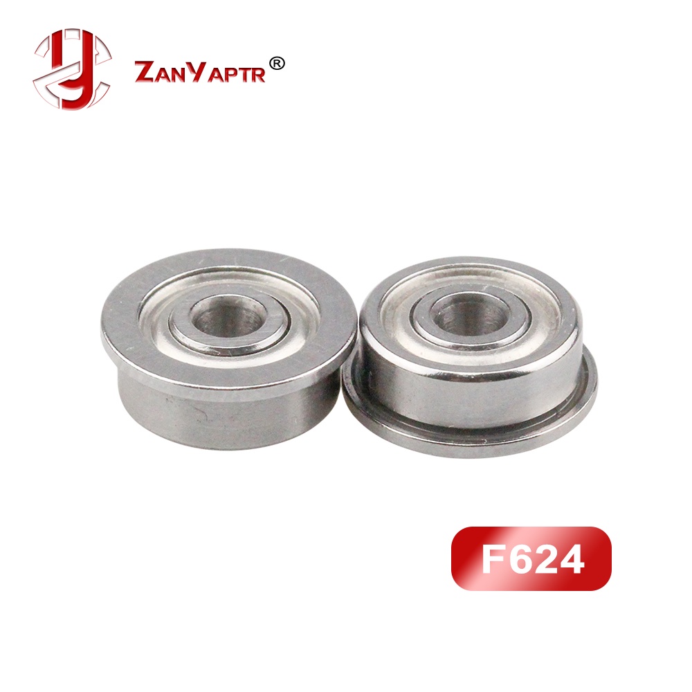 10 Cái / lốc F624 ZZ Mặt bích Bushing Vòng bi F624ZZ 4 * 13 * 5 mm