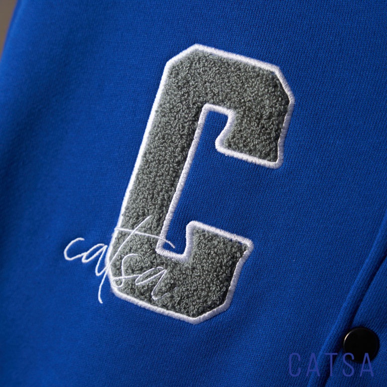 Áo khoác bomber Varsity vải thun cao cấp, 2 lớp dày dặn form thoải mái CATSA AKB102