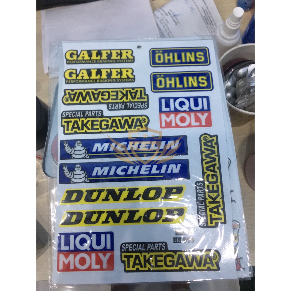 Sticker nổi , Bộ Tem Logo Xe Máy  dán dễ thương rắng đen, tổng hợp, hoạt hình, neon, … dán mũ bảo hiểm, vali, laptop