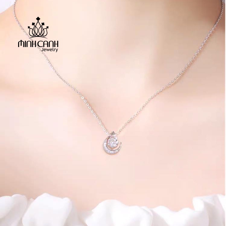 Dây Chuyền Bạc Trăng Sao Đá Giữa Minh Canh Jewelry