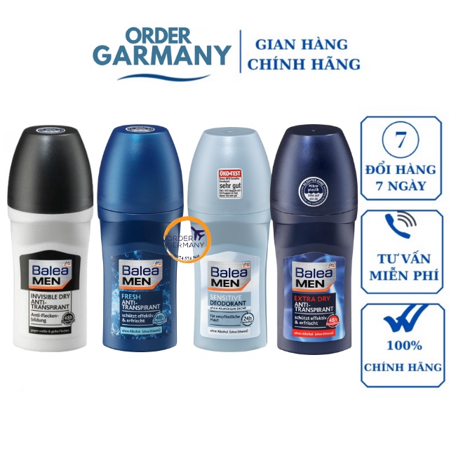 Lăn khử mùi cơ thể cho nam Balea Men 50ml Đức