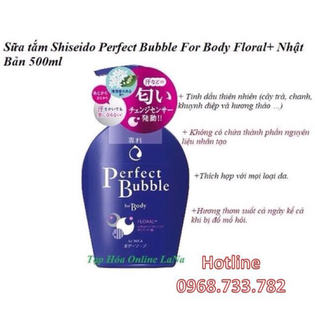 Sữa tắm Shiseido perfect bubble for body floral+