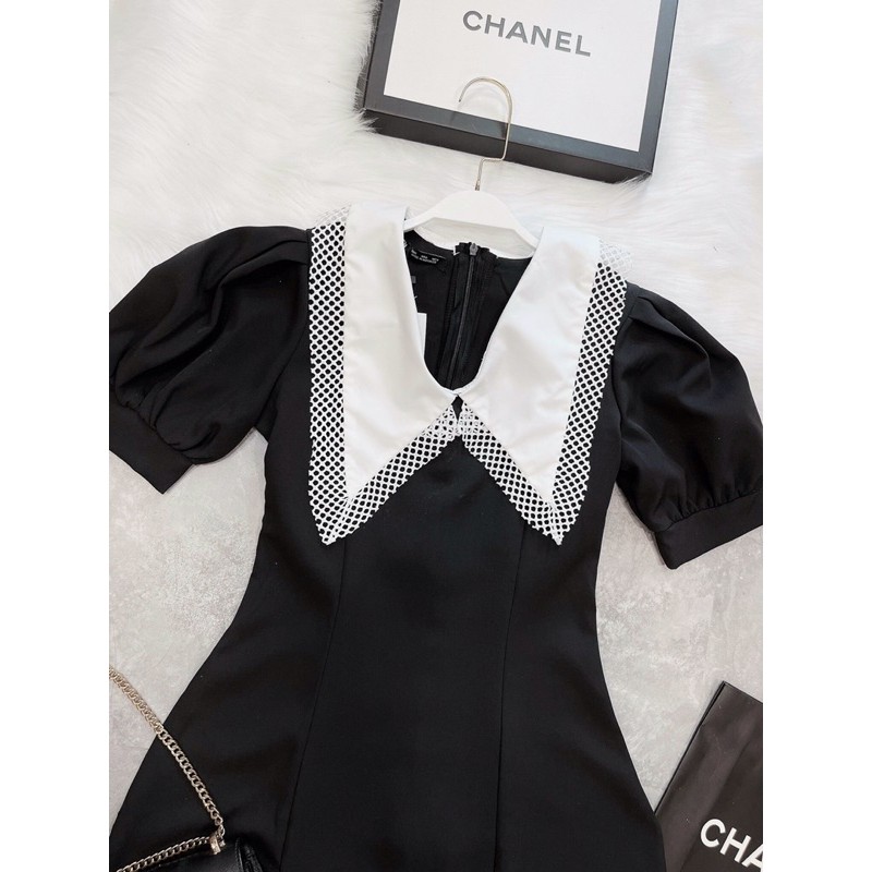 Váy phối cổ trắng pha ren | BigBuy360 - bigbuy360.vn