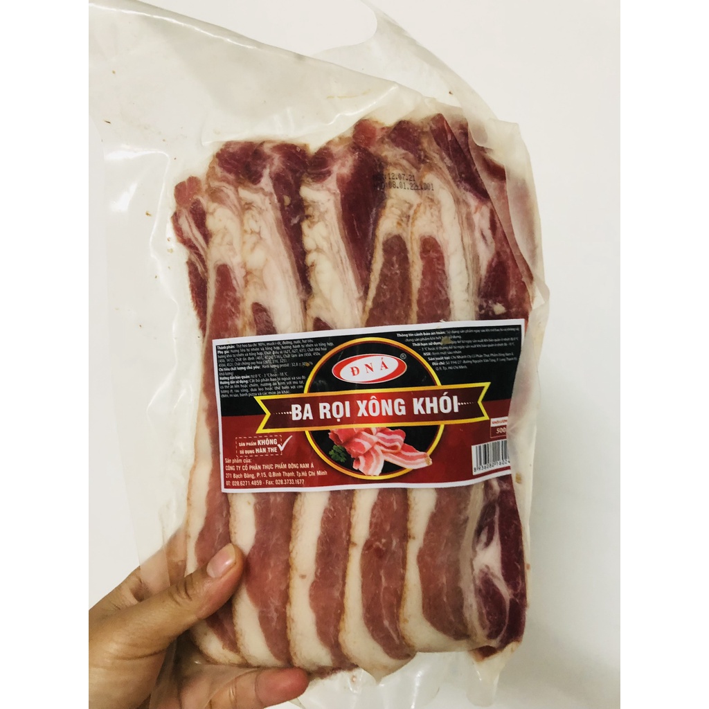 Thịt ba rọi xông khói gói 500g