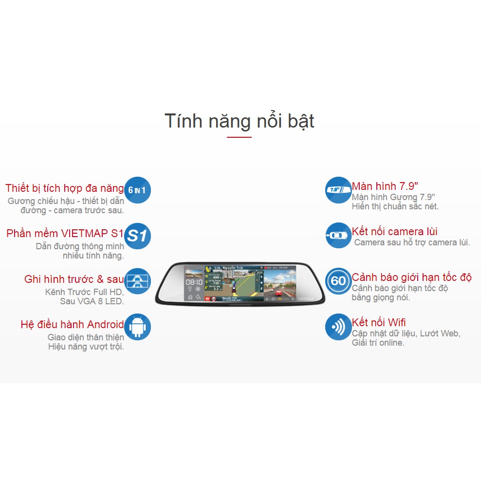 VIETMAP G79 - Camera Hành Trình Ghi Hình Trước Sau+Dẫn Đường+THẺ 32G | BigBuy360 - bigbuy360.vn