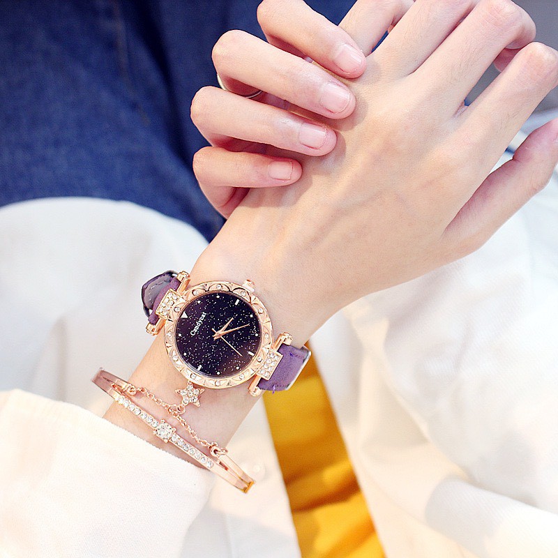 Đồng hồ nữ Dotime thời trang đính đá phong cách tiểu thư sang chảnh ZO20