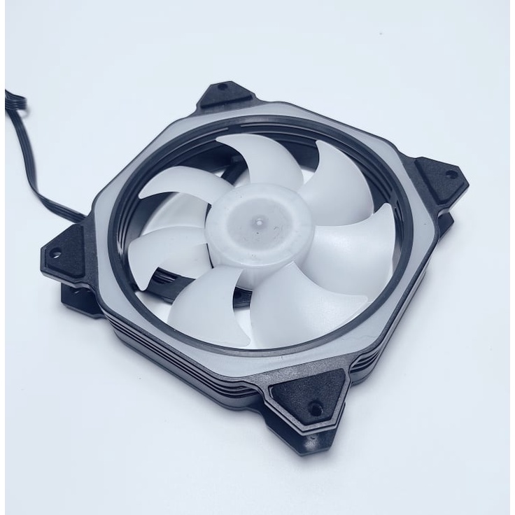 Quạt tản nhiệt làm mát máy tính, Fan Led,  Fan Case V8 Led RGB Dual Ring, sáng tĩnh cả tâm và viền