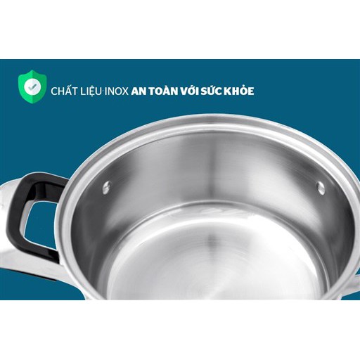 Bộ nồi, nồi lẻ INOX 1 đáy SUNHOUSE SH365 - Dùng cho mọi loại bếp
