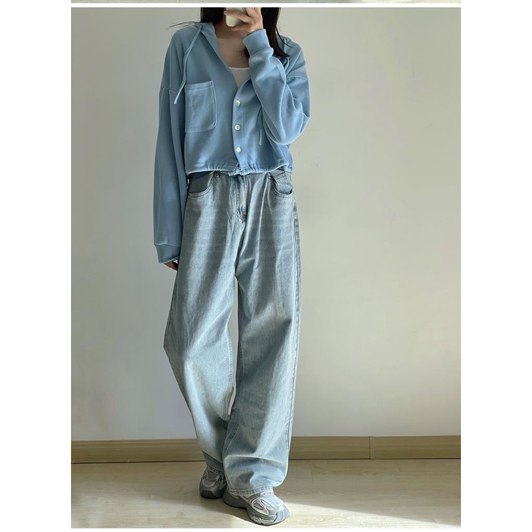 Áo Khoác Cardigan Mỏng Dáng Rộng Có Mũ Trùm Đầu Thời Trang Xuân Thu Mới