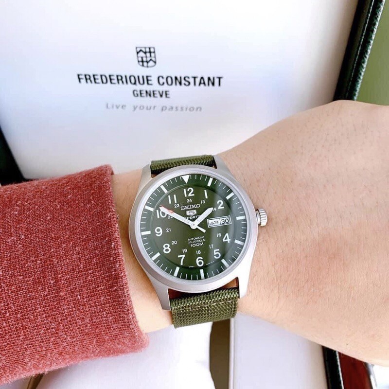 Đồng hồ nam Seiko 5 quân đội SEIKO chính hãng ♥ FREESHIP ♥ TẶNG 1 DÂY DA BÒ  size mặt 37mm, 42mm dây Nato