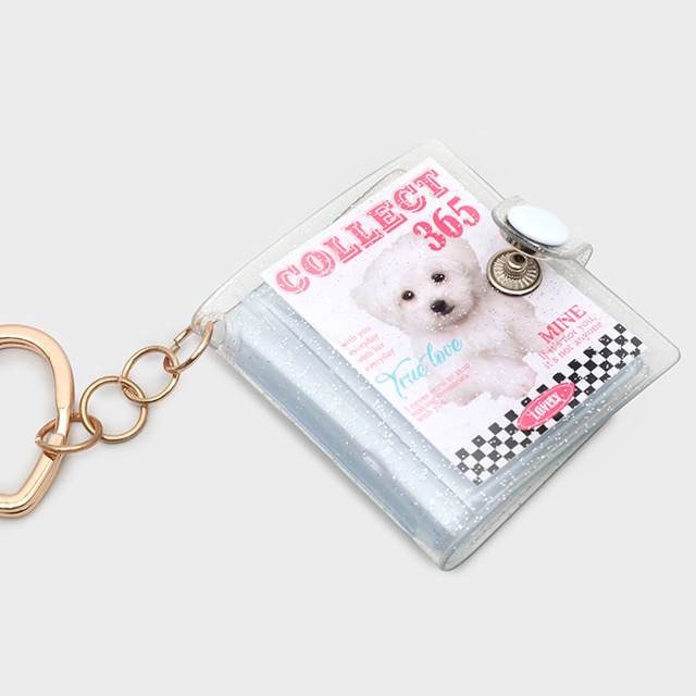DAISO Collect Book Sách sưu tầm 8/16 thẻ ảnh có móc khóa màu hồng/đen dễ thương cho bé