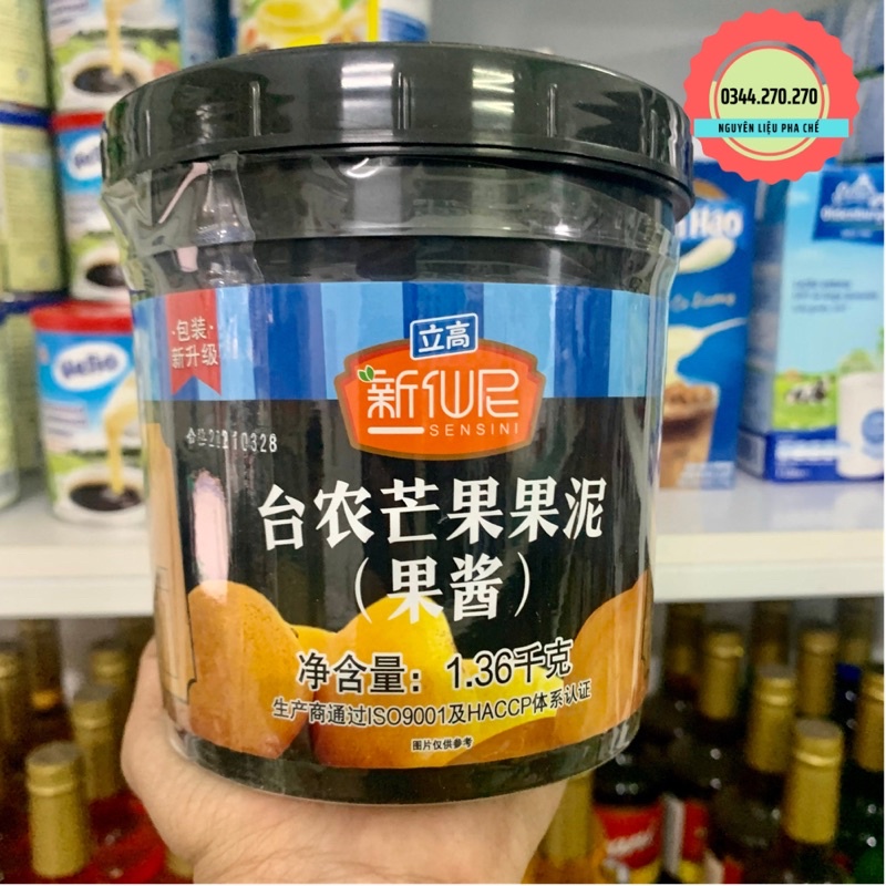 Mứt  Hoa Quả Sensini 1.36kg các vị: Xoài, Dâu, Đào, Cherry, Việt Quất, Nhiệt Đới, Ổi hồng, Kiwi, Đào Vàng