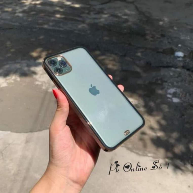 Ốp lưng silicon viền màu Vuông Cạnh Likgus độ Iphone Xs Max,11 Pro max lên iphone 12 Pro Max