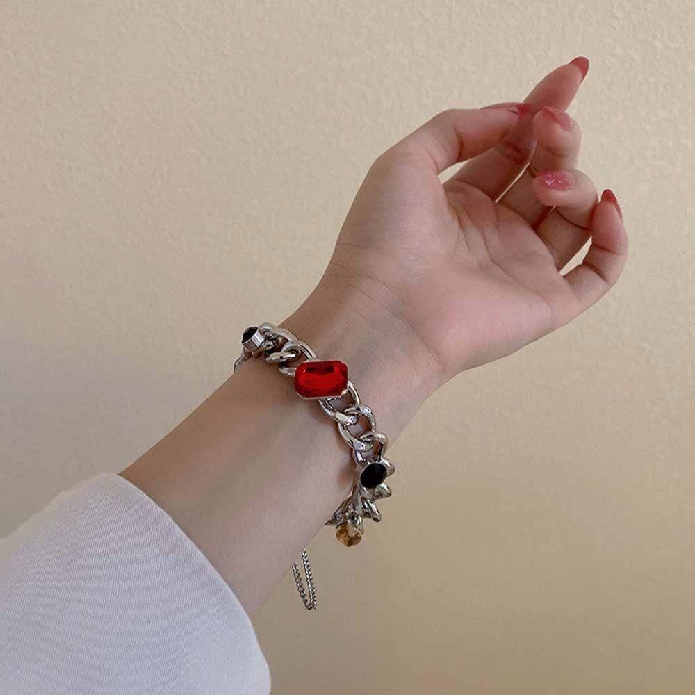 Vòng Đeo Tay Bằng Thép Không Gỉ Sang Trọng Thời Trang Cho Nữ|Mặt Dây Chuyền Hình Vuông|Vòng Đeo Tay Thời Trang Cá Tính