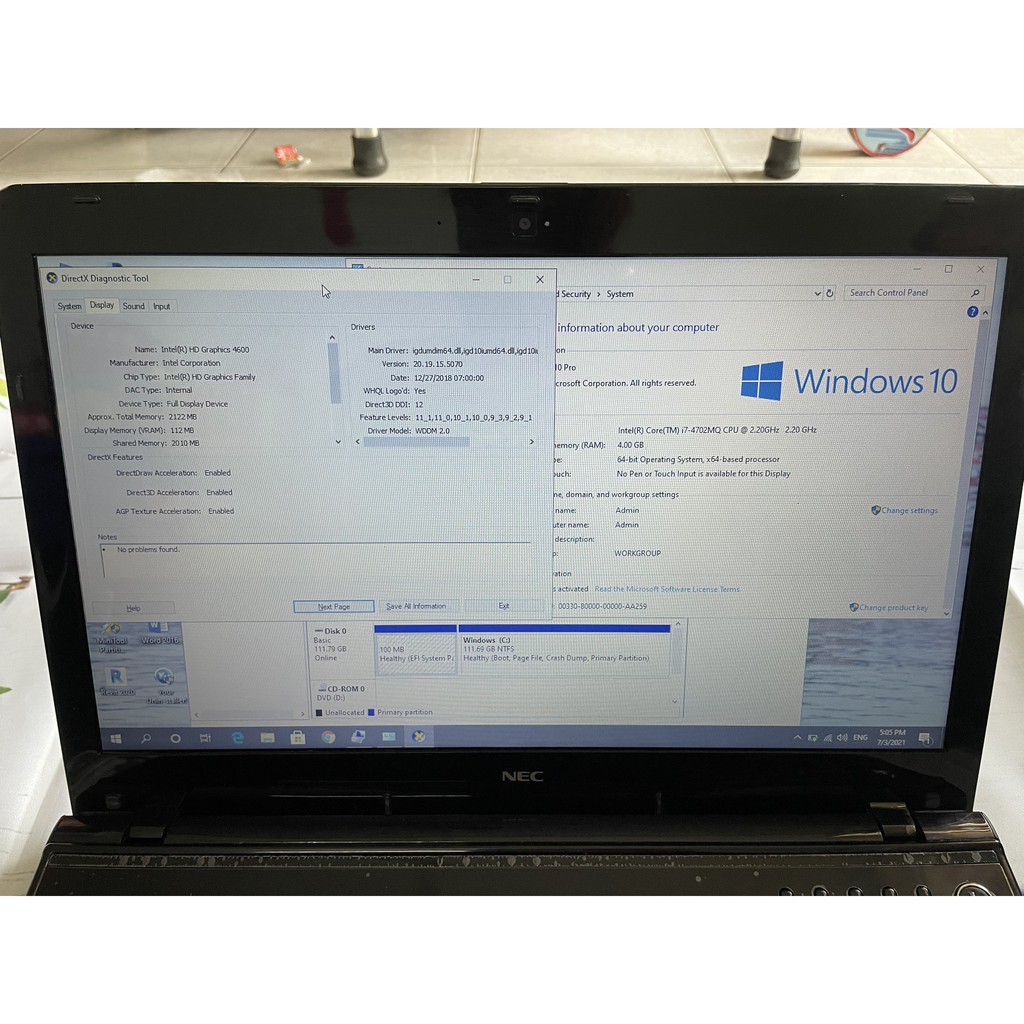 Máy tính xách tay nhật Laptop Nec LS700/S core I7 | BigBuy360 - bigbuy360.vn