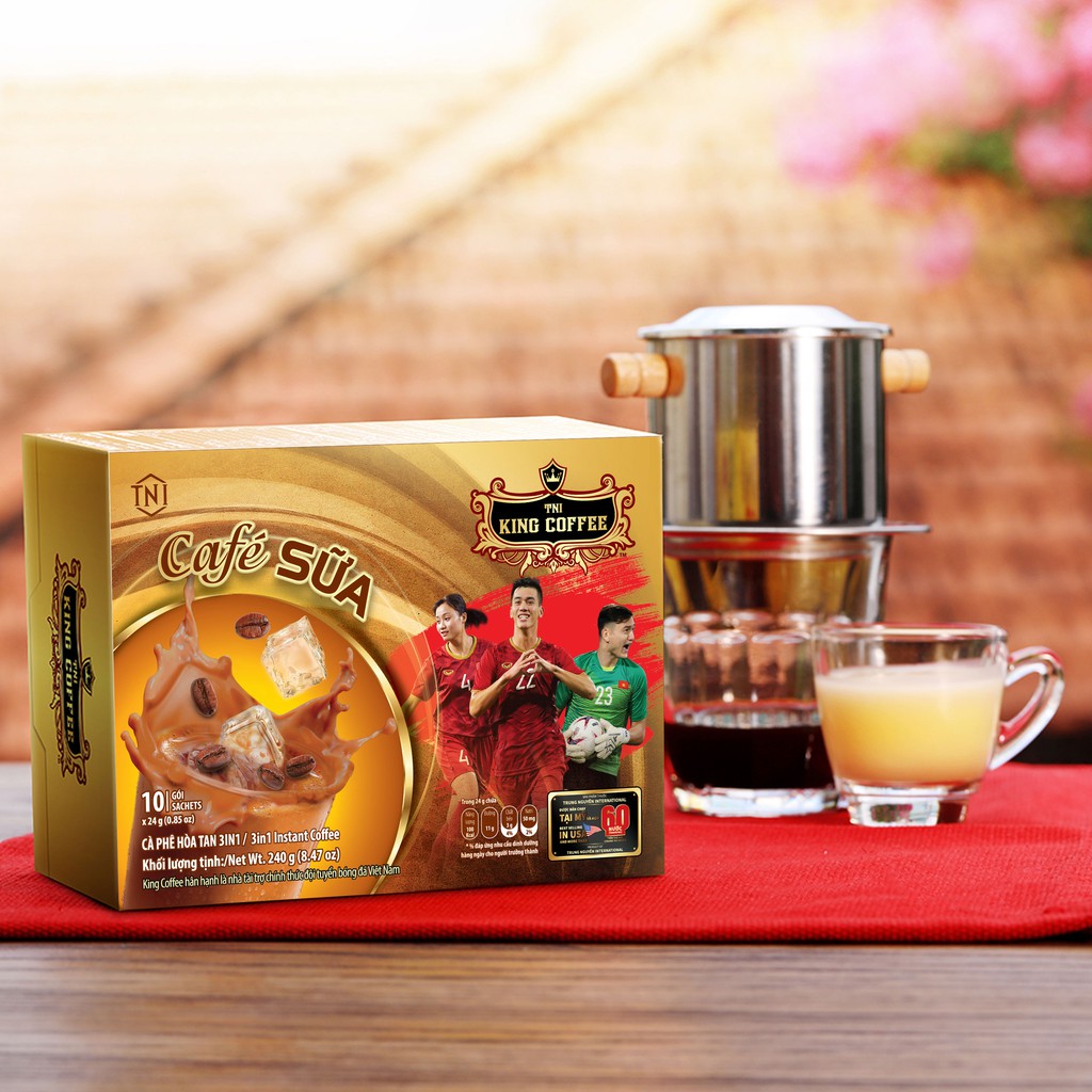 Cà Phê Sữa Hòa Tan 3IN1 KING COFFEE - Hộp 10 gói x 24g | BigBuy360 - bigbuy360.vn