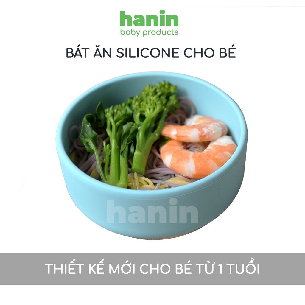 Bát ăn dặm Silicon đế chống trượt Toddler cho bé - Thương hiệu Hanin Baby - Tô ăn dặm cho bé