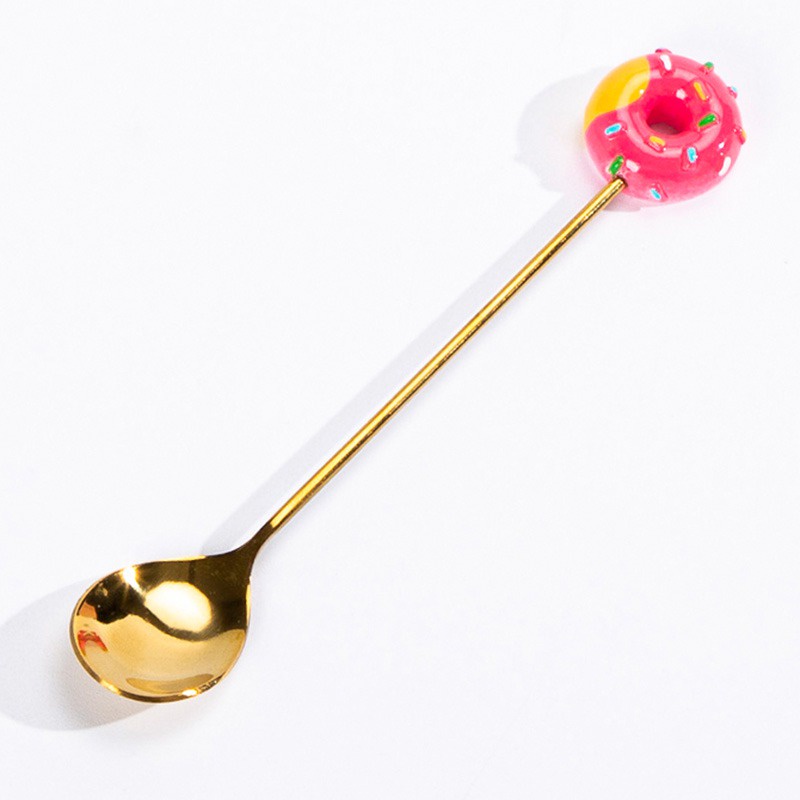 Muỗng/ Nĩa bằng thép không gỉ cán dài dễ thương