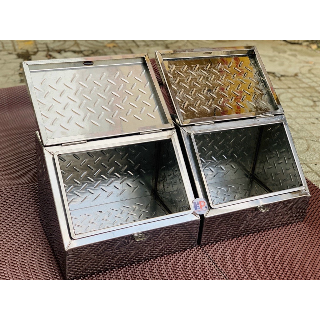 Thùng đựng đồ nghề inox cho xe tải dài KT 50x30x30 v 38x25x25 siêu dày 2022