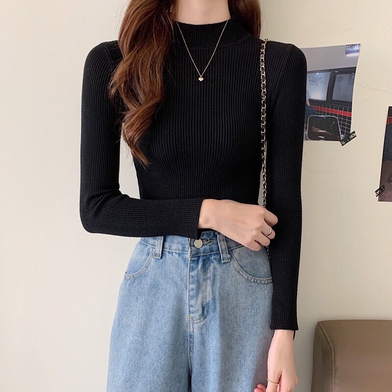 Áo len tăm cổ 3 phân siêu phẩm