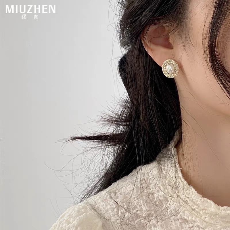 Bông tai xi mạ ngọc đá cô dâu -dự tiệc