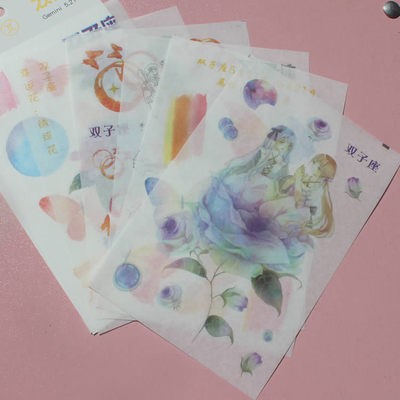 sticker 12 cung hoàng đạo S21 sticker cute sticker dễ thương 1 tờ 7*19,5cm