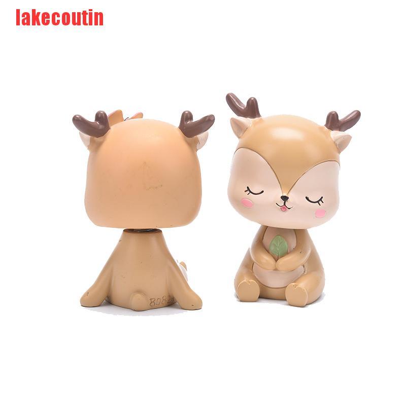 {lakecoutin}Lovely Sika Deer Topper Wedding Party Dessert Car Decor Home Ornament Gifts UQX