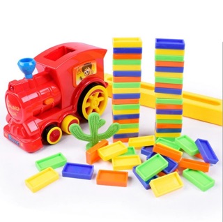 Đồ chơi Xe lửa thông minh thả domino tự động (clip thật)