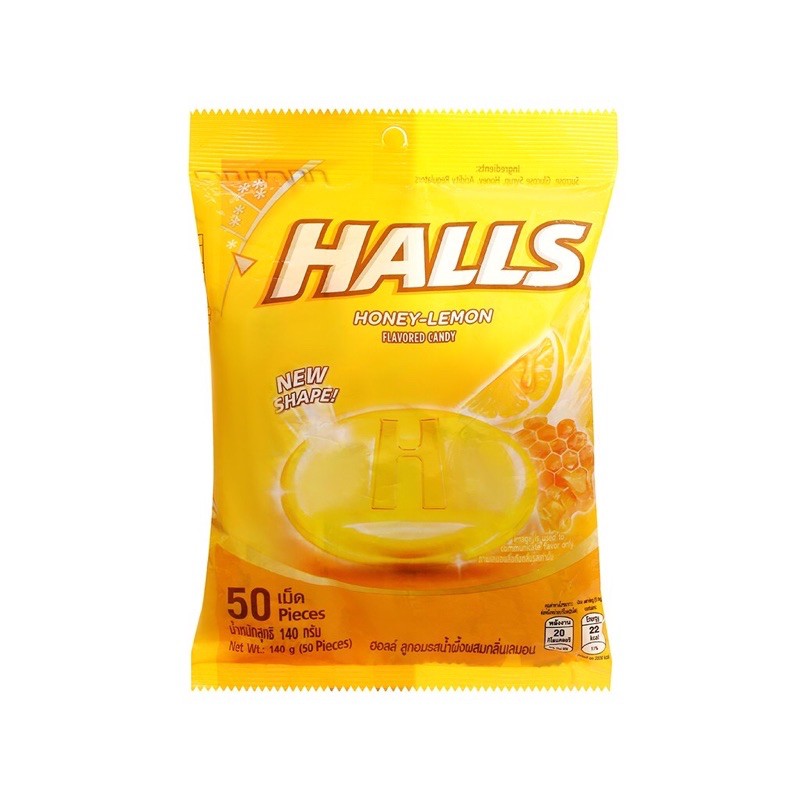 ( MẪU MỚI) KẸO NGẬM HALLS GIẢM ĐAU HỌNG (2 vị)