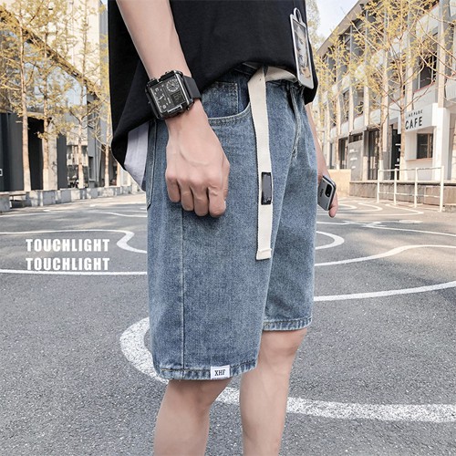 Quần Short Jean Ngố Bò Nam Ống Rộng , phong cách Hàn Quốc thời trang mùa hè cho nam hot trend 2021 - F040