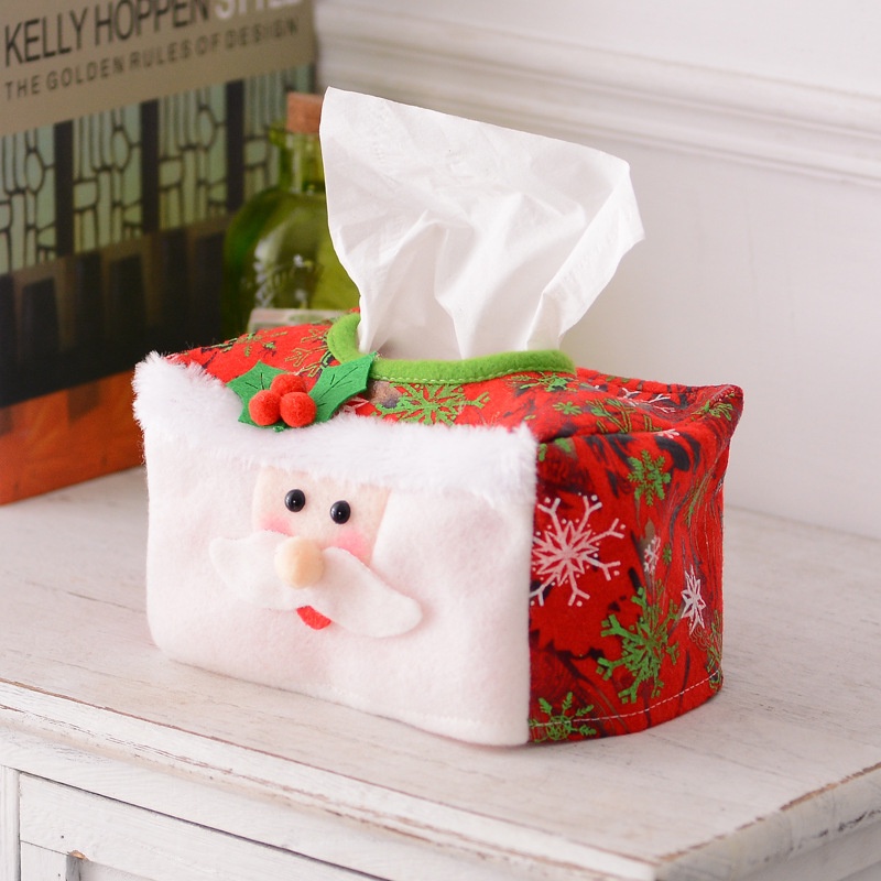Hộp Đựng Khăn Giấy Hình Chữ Nhật Chủ Đề Giáng Sinh / Người Tuyết / Ông Già Noel Sáng Tạo