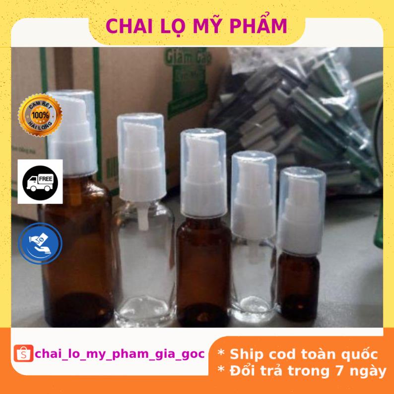 Chai Chiết Mĩ Phẩm ❤ GIÁ TỐT NHẤT ❤ Chai thủy tinh xịt giọt 15ml,20ml,30ml chiết mỹ phẩm, dầu gội, sữa tắm, serum .