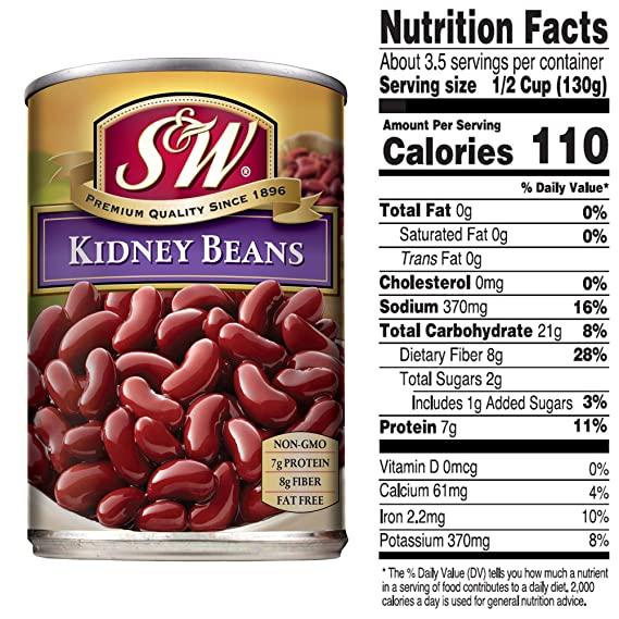 Đậu Thận  S&W Kidney Beans chứng nhận Non-GMO – hộp 439g