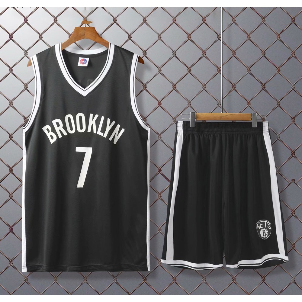 Bộ quần áo bóng rổ số 7 hoặc số 11 Brooklyn/Kyrie Irving/ Kevin Durant tùy chọn thiết kế thời trang cho nam