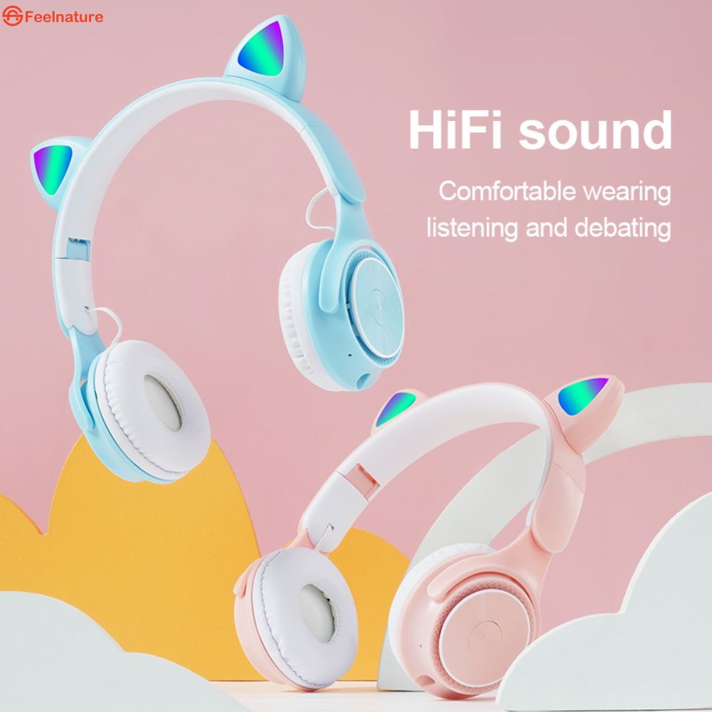 ♈✻ 100% Thương hiệu Mới M6pro Tai Mèo Tương Thích Bluetooth Tai Nghe Stereo Loa Siêu Trầm Sáng Tai Nghe Pluggable Bluetooth Tai Nghe CẢM THẤY